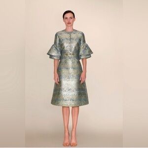 Reem Acra Jacquard Cocktail Dress